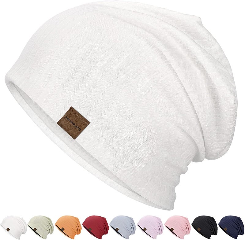 HAMUNI Slouchy Beanie for Men Women Soft Lightweight Running Beanie Hat Chemo Cap Skull Cap - Image 1